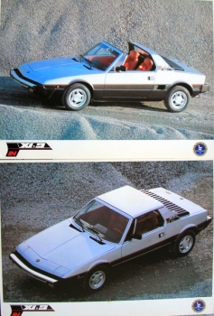 Fiat X 1/9 Bertone Modelprogram 1981 Presskit (1599)